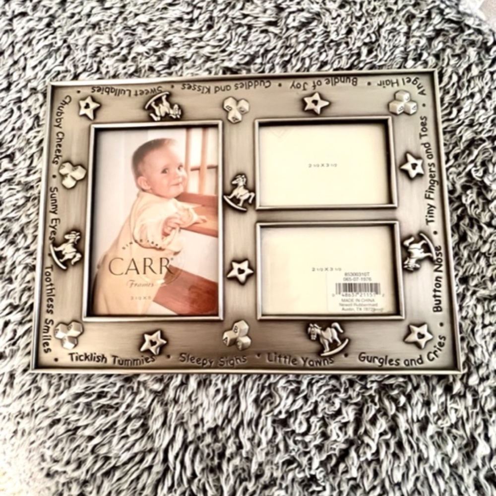 Adorable ~ Newell Rubbermaid Pewter Photo Frame ~ BABY ~ Never Used, NWOT